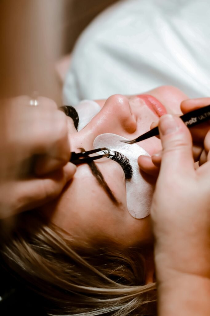 Eyebrow threading and tinting